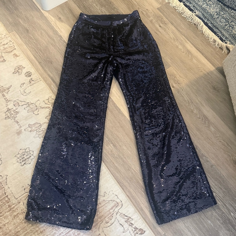 Sabina Musayev Midnight Sequin Trousers
